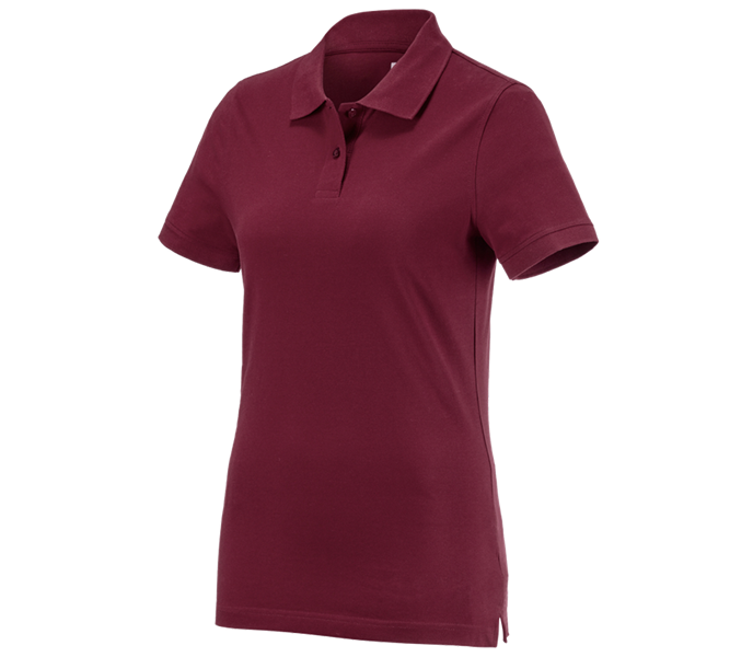 Hoofdaanzicht, Horeca | Koks, e.s. Polo-Shirt cotton, dames, bordeaux