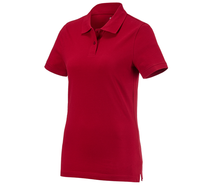 Hauptansicht, Polo-Shirts, e.s. Polo-Shirt cotton, Damen, feuerrot