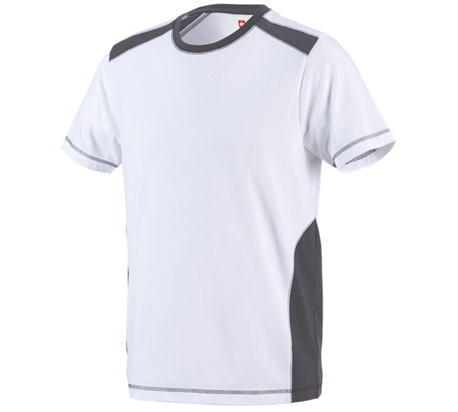 Hoofdaanzicht, Bovenkleding, T-Shirt cotton e.s.active, wit/antraciet