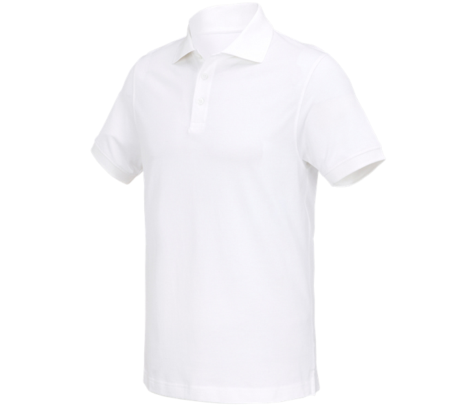 Hoofdaanzicht, Medisch | Zorg, e.s. Polo-Shirt cotton Deluxe, wit