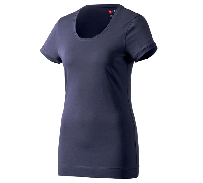 Vue principale, Cuisinier | Restauration | Service, e.s. Long shirt cotton, femmes, bleu foncé