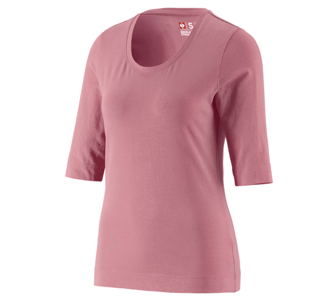 Hoofdaanzicht, Dames, e.s. Shirt 3/4-mouw cotton stretch, dames, oudroze