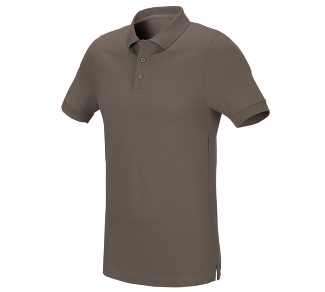 Hoofdaanzicht, Zoeken, e.s. Pique-Polo cotton stretch, slim fit, steen