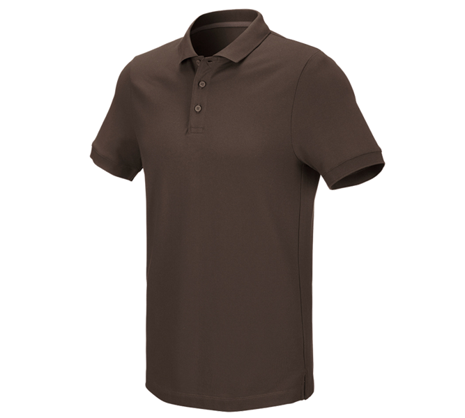 Vue principale, Menuisiers, e.s. Pique-Polo cotton stretch, marron