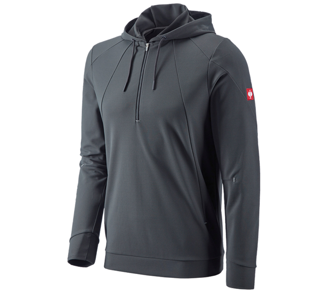 Hoofdaanzicht, Kleding, e.s. Functionele Hoody-Longsleeve UV, antraciet/platina