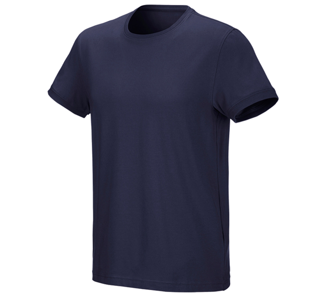 Hoofdaanzicht, T-Shirts, e.s. T-Shirt cotton stretch, donkerblauw