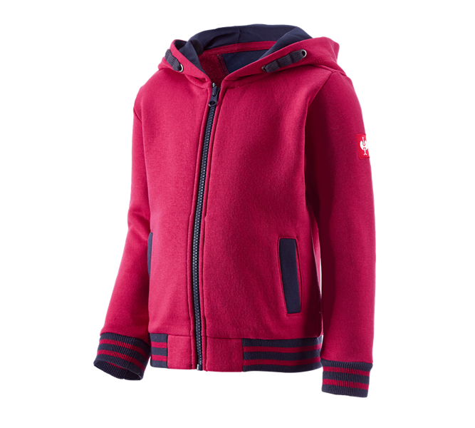 Hauptansicht, Kinder, Hoody-Sweatjacke e.s.motion 2020, Kinder, beere/dunkelblau