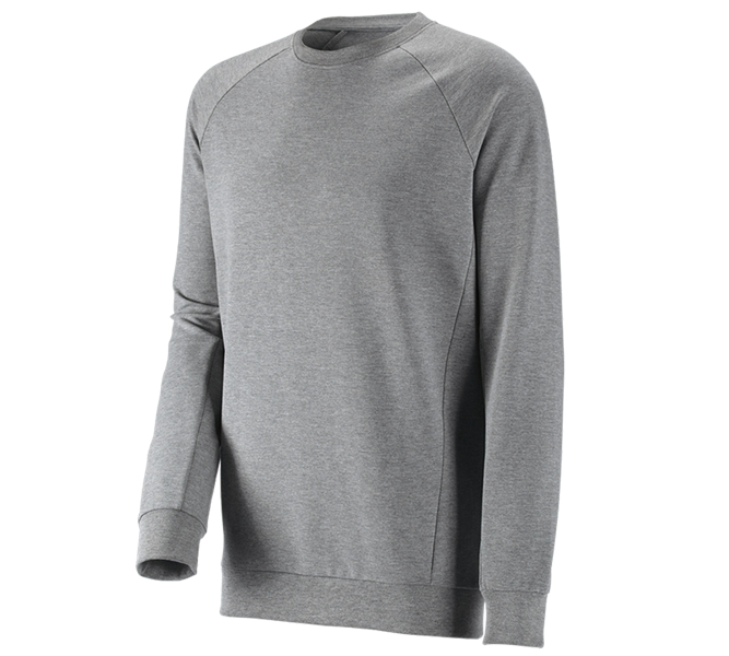 Vue principale, Aperçu des collections e.s., e.s. Sweatshirt cotton stretch, long fit, gris mélange