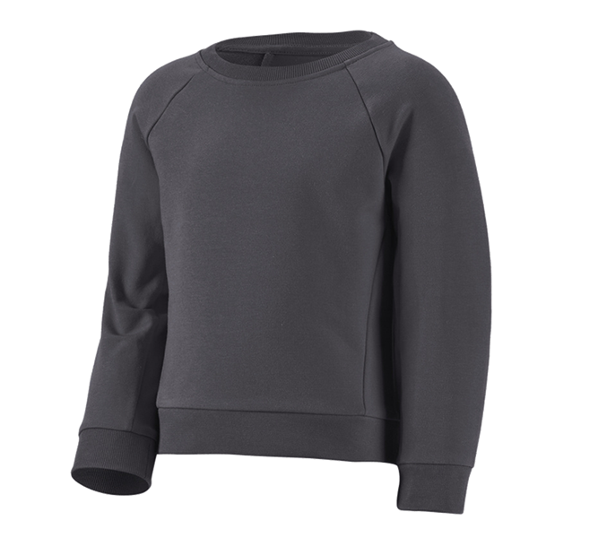Hoofdaanzicht, Bovenkleding, e.s. Sweatshirt cotton stretch, kinderen, antraciet