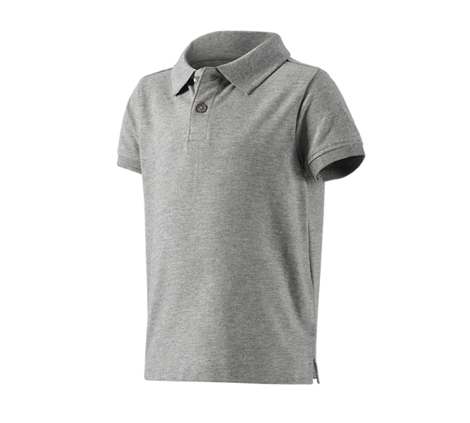 Hauptansicht, Basics, e.s. Polo-Shirt cotton stretch, Kinder, graumeliert