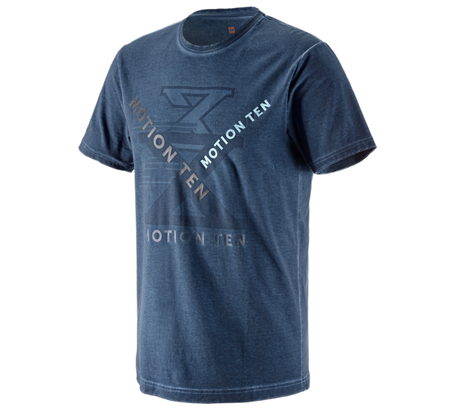 Hoofdaanzicht, T-Shirts, T-Shirt e.s.motion ten, leisteenblauw vintage