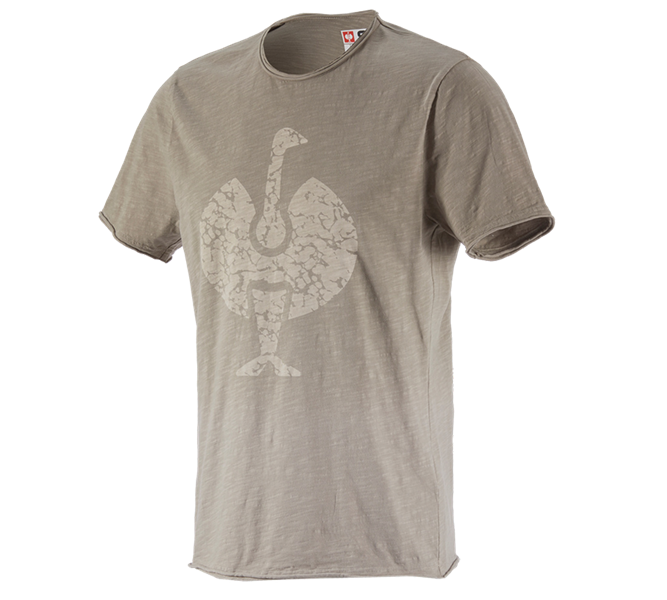 Hoofdaanzicht, T-Shirts, e.s. T-Shirt workwear ostrich, taupe vintage