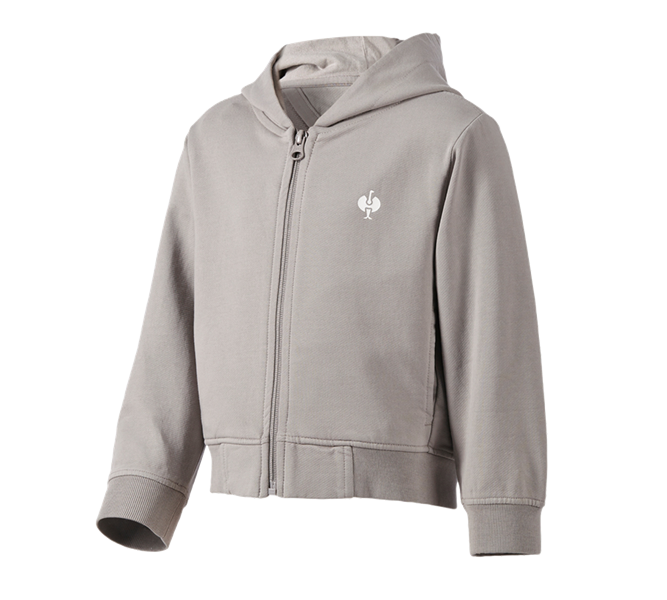 Vue principale, Hauts, Veste sweat à capuche e.s.motion ten, enfants, gris opale vintage