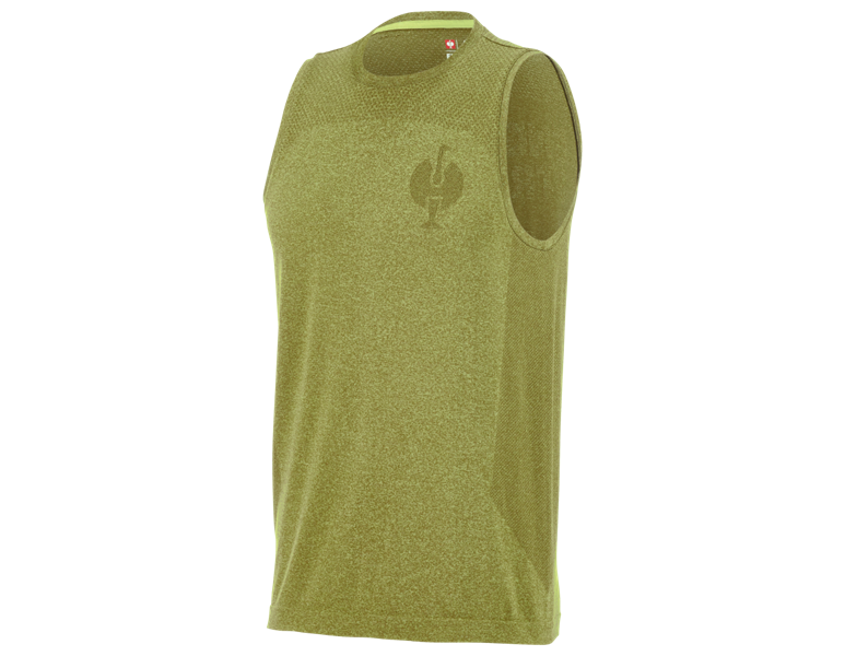 Hoofdaanzicht, T-Shirts, Athletic shirt seamless e.s.trail, jeneverbesgroen melange