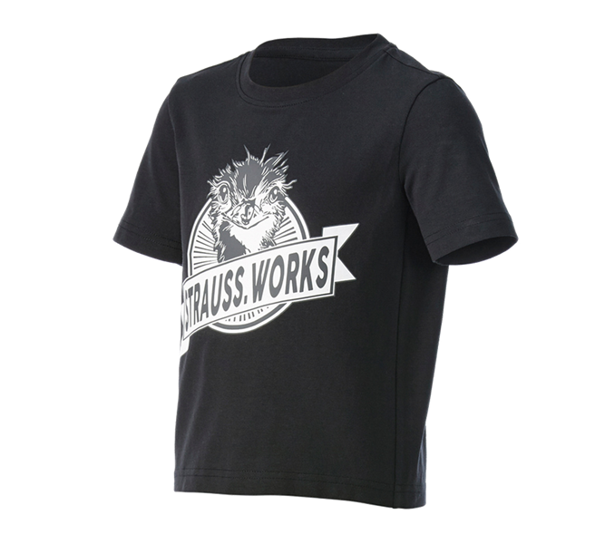 Vue principale, Enfants, e.s. T-shirt strauss works, enfants, noir/blanc