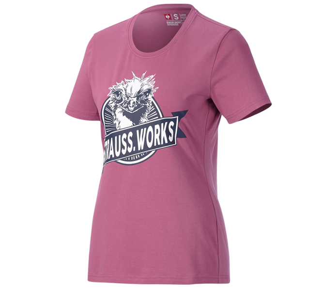 Hoofdaanzicht, Werkkleding, e.s. T-Shirt strauss works, dames, tarapink