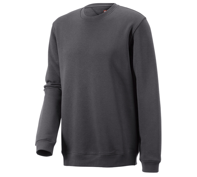 Hauptansicht, Basics, e.s. Sweatshirt poly cotton, long fit, anthrazit