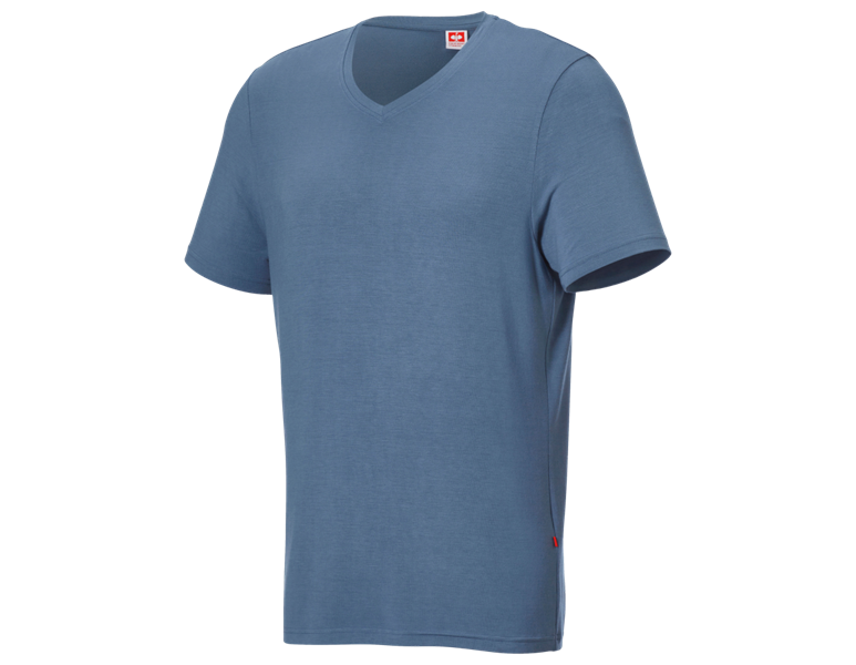 Hoofdaanzicht, Werkkleding, e.s. Modal pyjama-T-shirt, nordic blauw