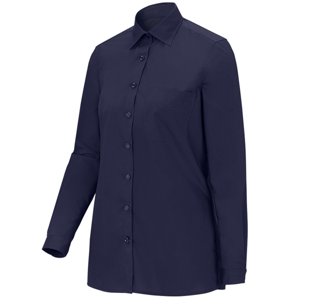 Hoofdaanzicht, Onderwerpen, e.s. Service-blouse lange mouw, donkerblauw