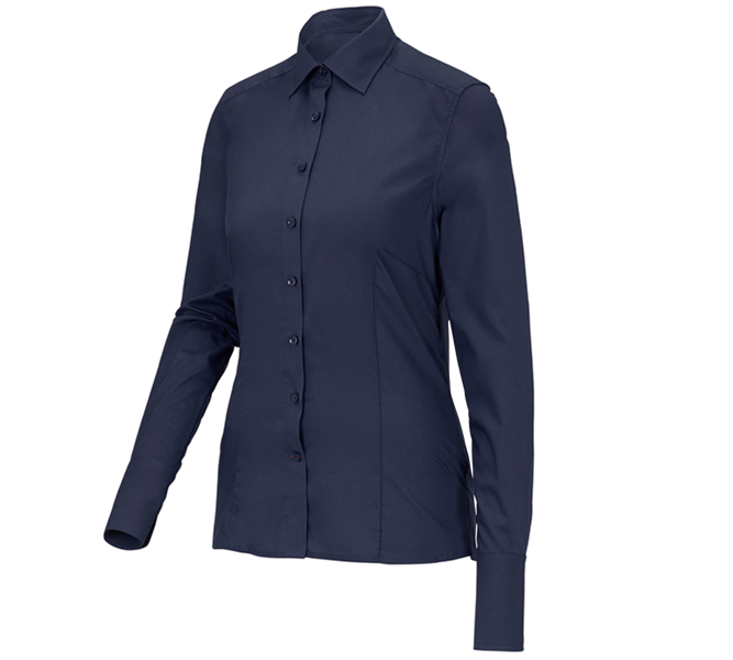 Hoofdaanzicht, Medisch | Zorg, Business-blouse e.s.comfort, lange mouw, donkerblauw
