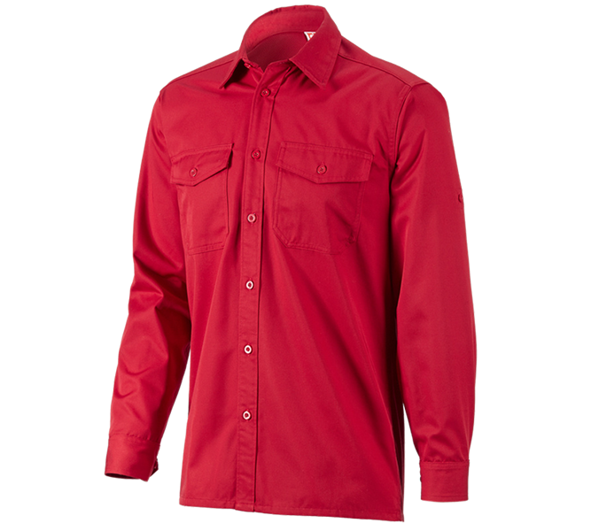 Hoofdaanzicht, e.s.classic, Werkhemden e.s.classic, lange mouw, rood