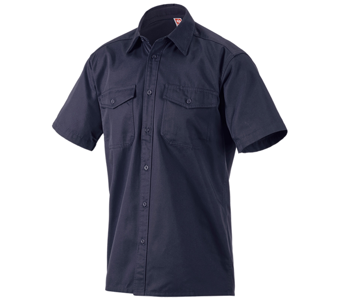 Hoofdaanzicht, Overhemden, Werkhemden e.s.classic, korte mouw, donkerblauw