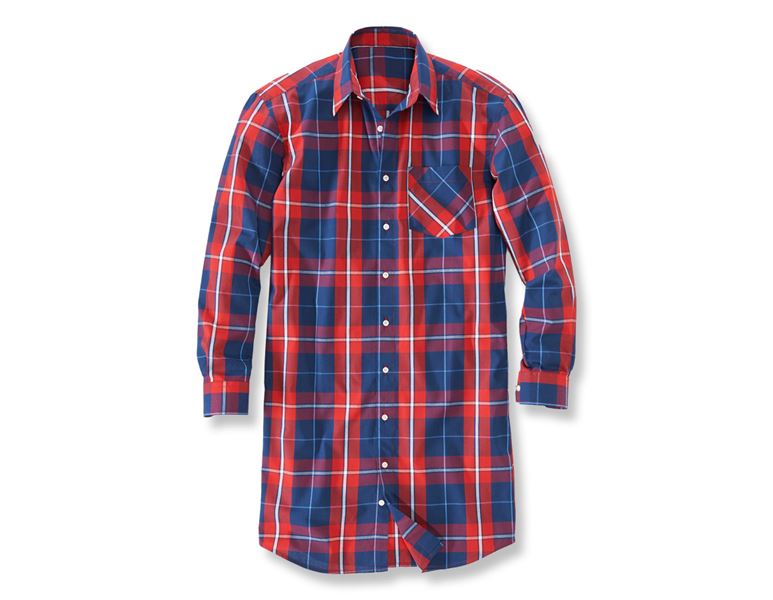 Hoofdaanzicht, Overhemden, Overhemd, lange mouw Hamburg, extra lang, rood/donkerblauw/wit