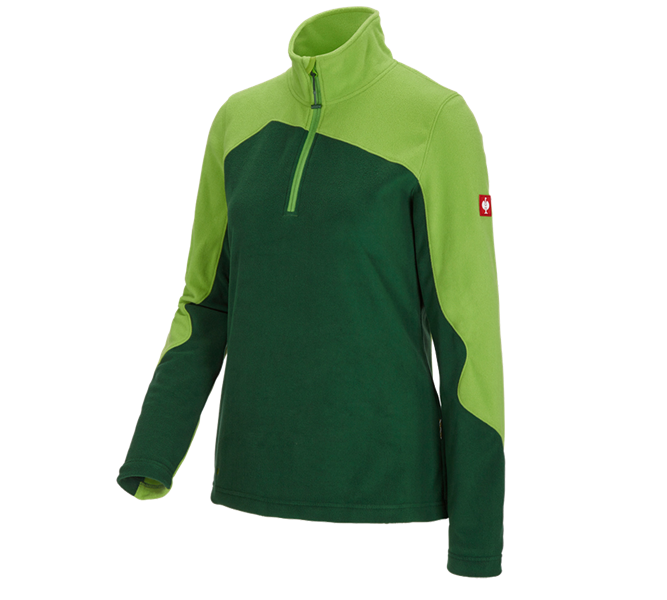 Hoofdaanzicht, Truien | Schipperstruien, Fleece schipperstrui e.s.motion 2020, dames, groen/zeegroen
