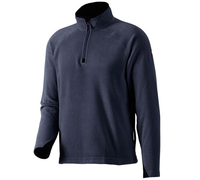 Vue principale, Vêtements, Pull camionneur en laine polaire dryplexx® micro, bleu foncé