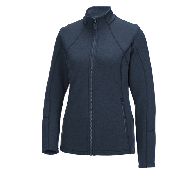 Vue principale, Vestes polaires | Vestes en tricot, e.s. Veste sweat fonctionnelle melange, femmes, pacifique mélange