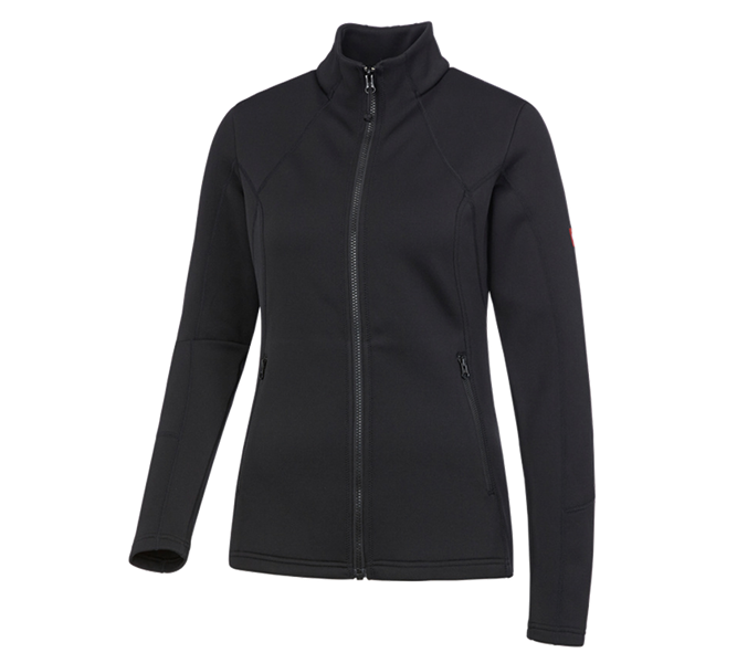 Hauptansicht, Shirts & Co., e.s. Funktions Sweatjacke melange, Damen, schwarz