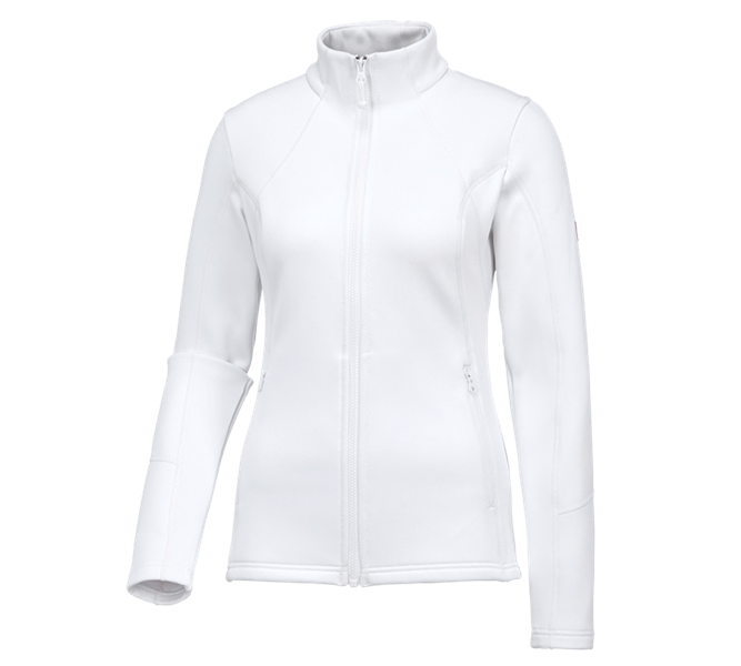 Vue principale, Médicales, e.s. Veste sweat fonctionnelle melange, femmes, blanc