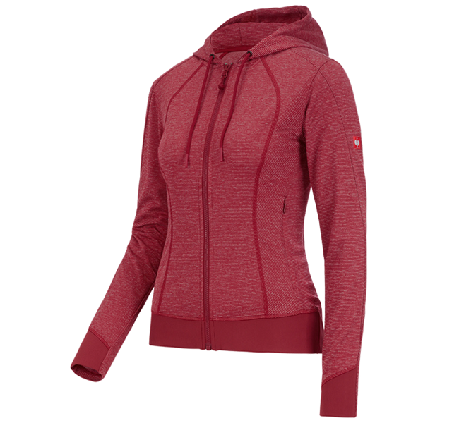 Hauptansicht, Shirts & Co., e.s. Funktions Kapuzenjacke stripe, Damen, feuerrot