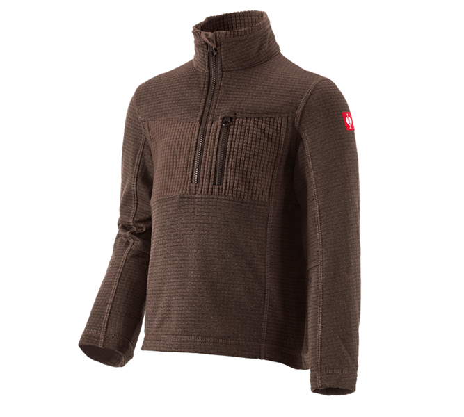 Hoofdaanzicht, Bovenkleding, Schipperstrui climacell e.s.dynashield, kinderen, kastanje melange