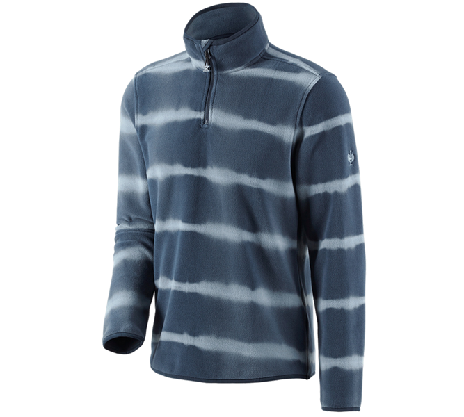Hauptansicht, Bekleidung, Fleece Troyer tie-dye e.s.motion ten, schieferblau/rauchblau