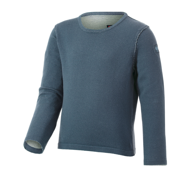 Hoofdaanzicht, e.s.iconic, Gebreide pullover e.s.iconic, kinderen, oxideblauw