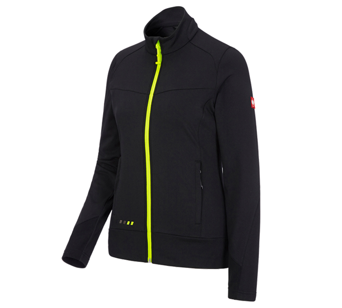 Hauptansicht, e.s.motion 2020, FIBERTWIN® clima-pro Jacke e.s.motion 2020, Damen, schwarz/warngelb