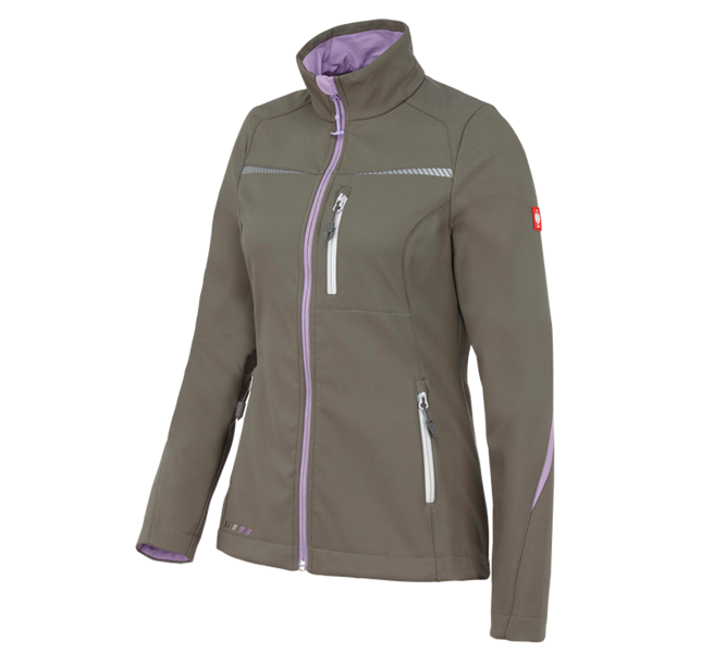 Vue principale, Vêtements, Veste Softshell e.s.motion 2020, femmes, pierre/lavande