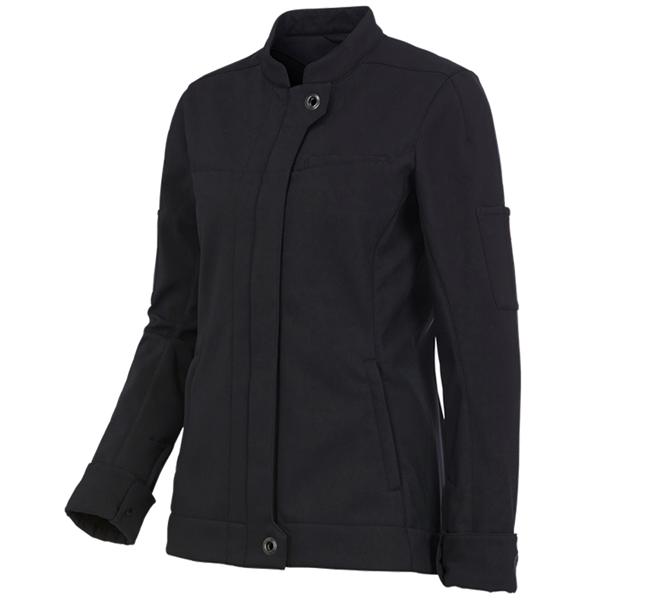 Vue principale, Vestes de travail, Veste Softshell e.s.fusion, femmes, noir