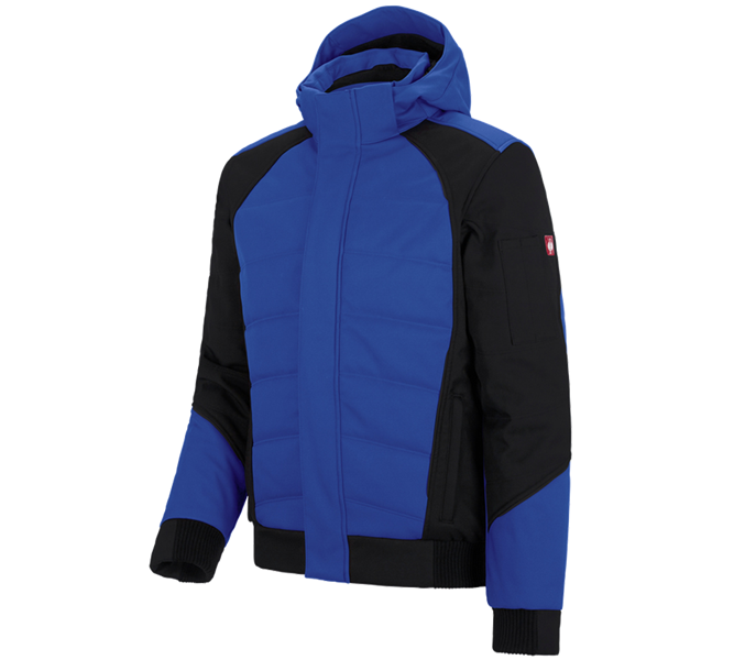 Vue principale, e.s.vision, Veste softshell d'hiver e.s.vision, bleu royal/noir