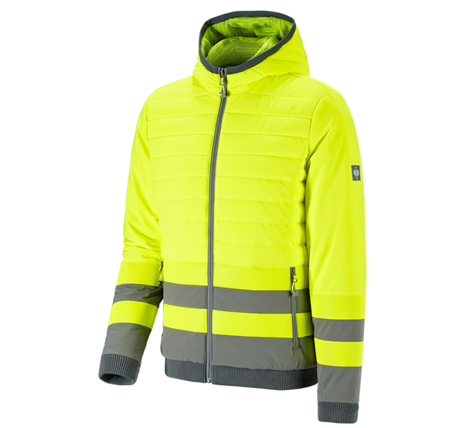 Vue principale, Vêtements haute visibilité, Veste réversible haute visibilité e.s.motion ten, jaune fluo/granit