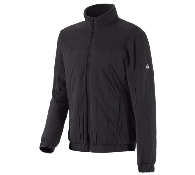 Hauptansicht, e.s.concrete, Hybrid Fleecejacke e.s.concrete, schwarz