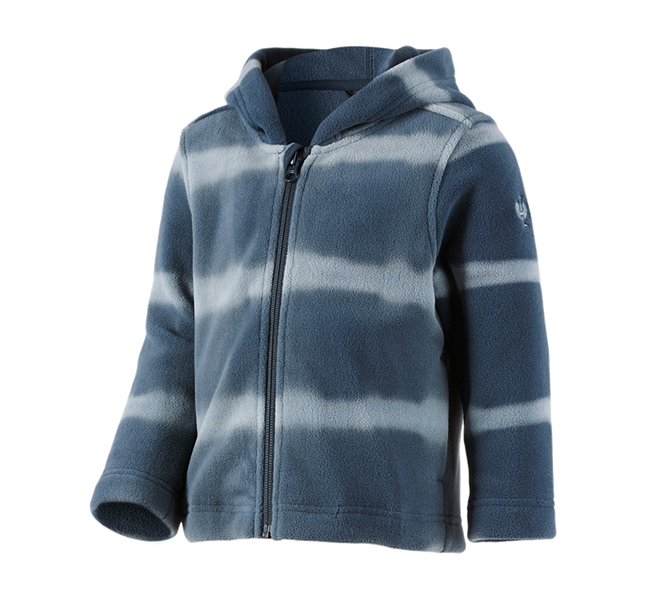 Hoofdaanzicht, Kinderen, Fleece capuchonjack tie-dye e.s.motion ten, kinder, leisteenblauw/rookblauw