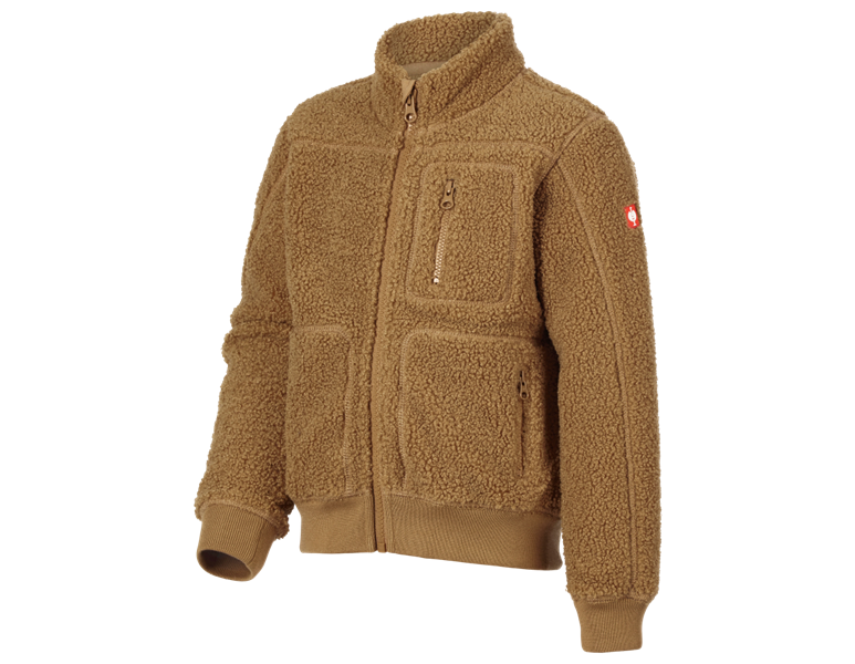 Vue principale, Vêtements, Veste en fibre polaire e.s.e:pic, enfants, brun amande