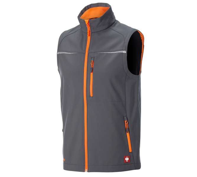 Hoofdaanzicht, e.s.motion 2020 antraciet/signaaloranje, Softshell-bodywarmer e.s.motion 2020, antraciet/signaaloranje