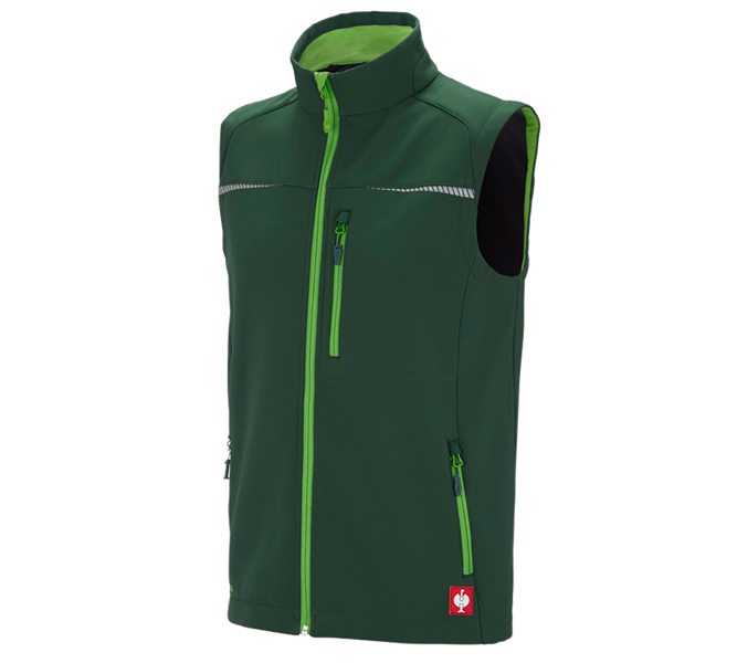 Hoofdaanzicht, Tuin-/ Land-/ Bosbouw, Softshell-bodywarmer e.s.motion 2020, groen/zeegroen