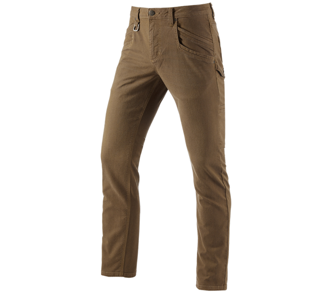 Vue principale, Pantalons élastiques, Pantalon à poches multiples e.s.vintage, sépia