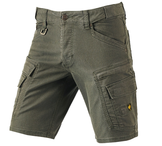 Vue principale, Aperçu des collections e.s., Short cargo e.s.vintage, vert camouflage