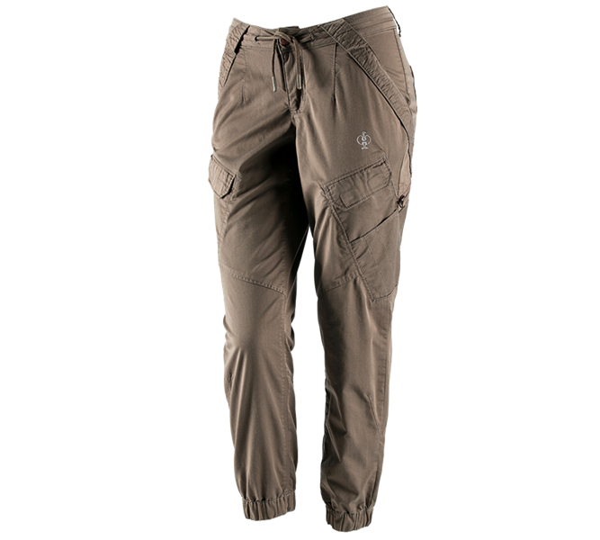 Hoofdaanzicht, Werkbroeken, Cargobroek e.s. ventura vintage, dames, omber bruin