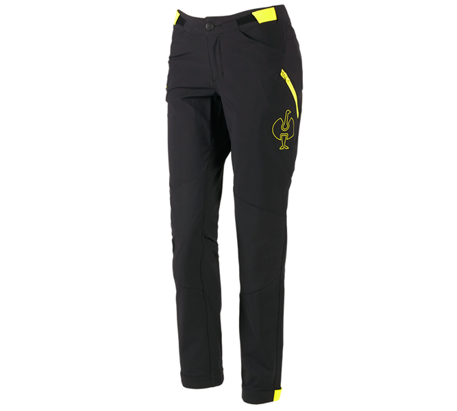 Hauptansicht, Hosen, Funktionshose e.s.trail, Damen, schwarz/acidgelb